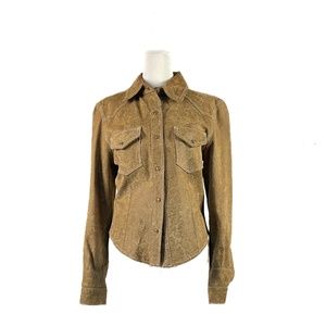 Sanctuary Clothing Suede Shirt Jacket, Size, M